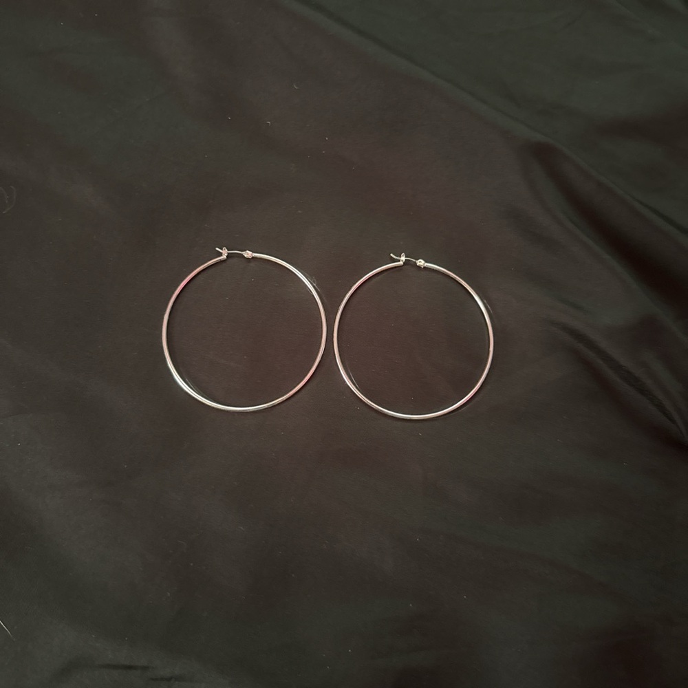 Elegant Silver Hoop Earrings